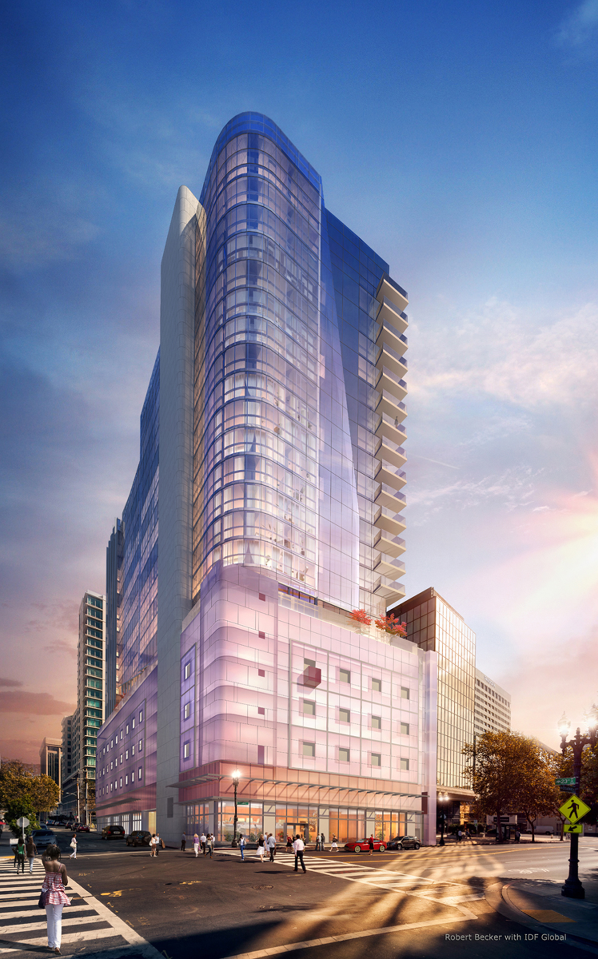 photorealistic high rise tower rendering photomontage