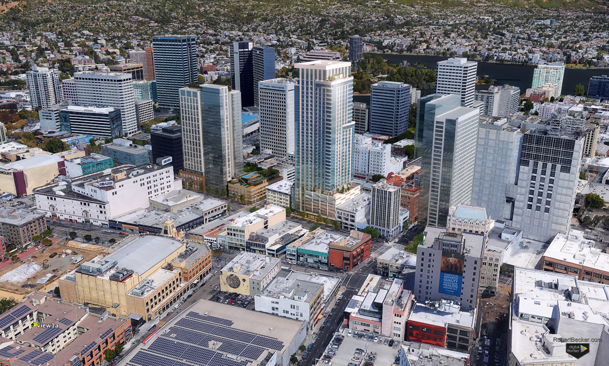 1750 Broadway Oakland aerial rendering