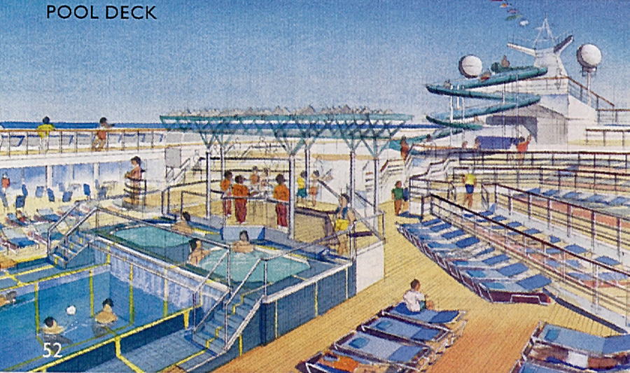 Carnival cruise ship pool rendering