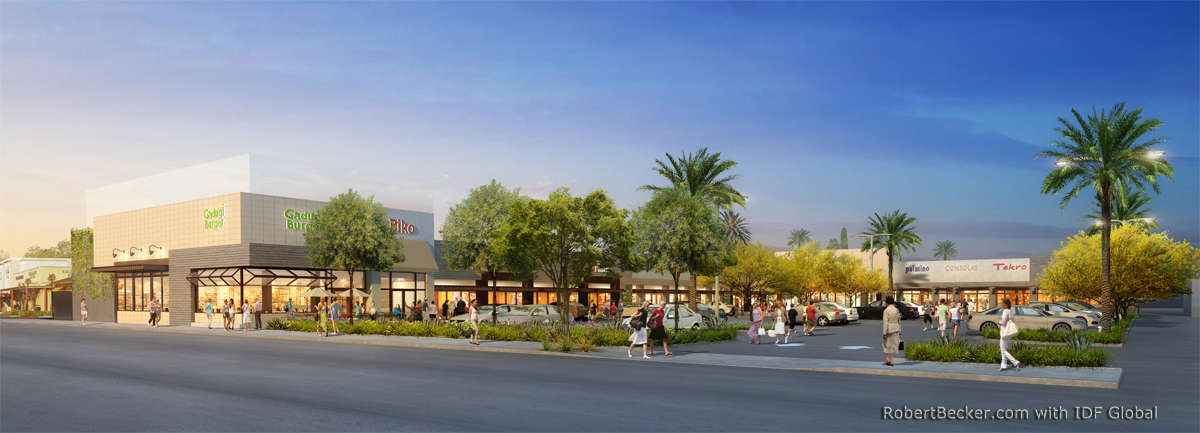 Sherman Oaks strip mall rendering
